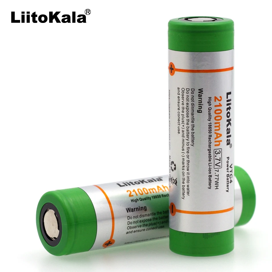 Liitokala Новинка 3,6 V 18650 VTC4 2100mAh высокий расход 30A перезаряжаемая батарея для электронной батареи для сигарет