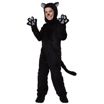 

Halloween Adult kids Boy animals Black Cat Noir Cosplay clothes Stage Amphibian costume child Black cat Jumpsuits Costumes