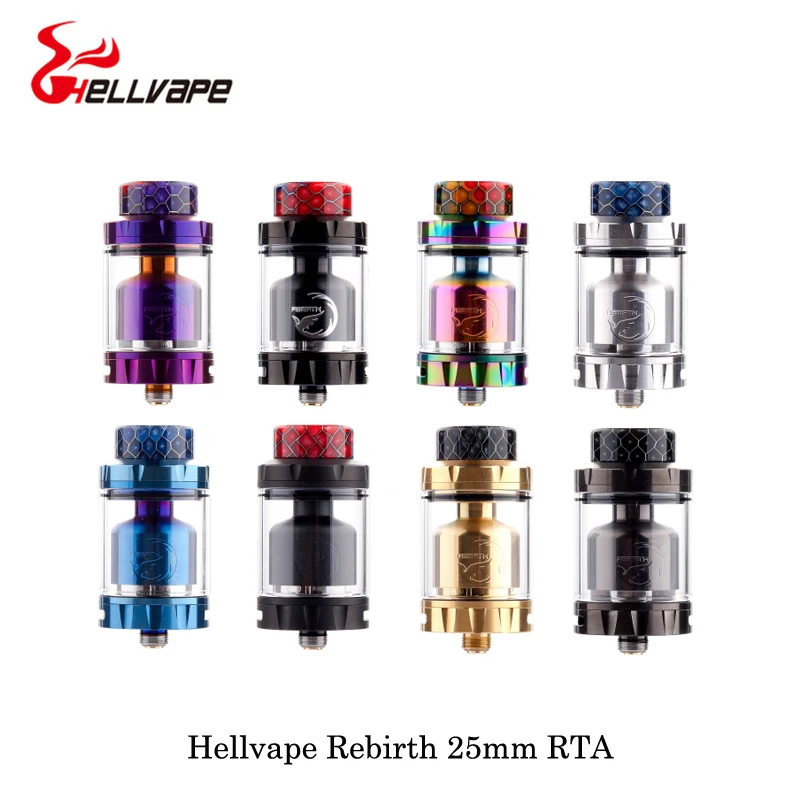 Helvape Rebirth 25 мм RTA электронные сигареты 2 мл/5 мл емкость 510 нитей двойной пост сборка
