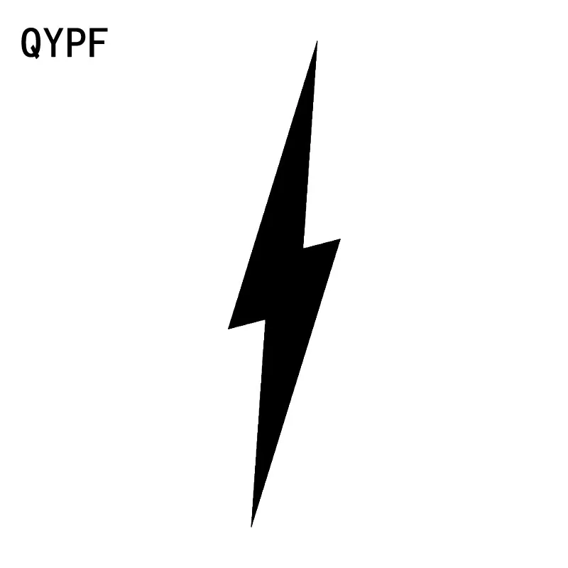 

QYPF 3.8cm*17.1cm Interesting Electric New Version The Lightning In Night Is Brilliant Vinyl Car Sticker Decal C18-0954
