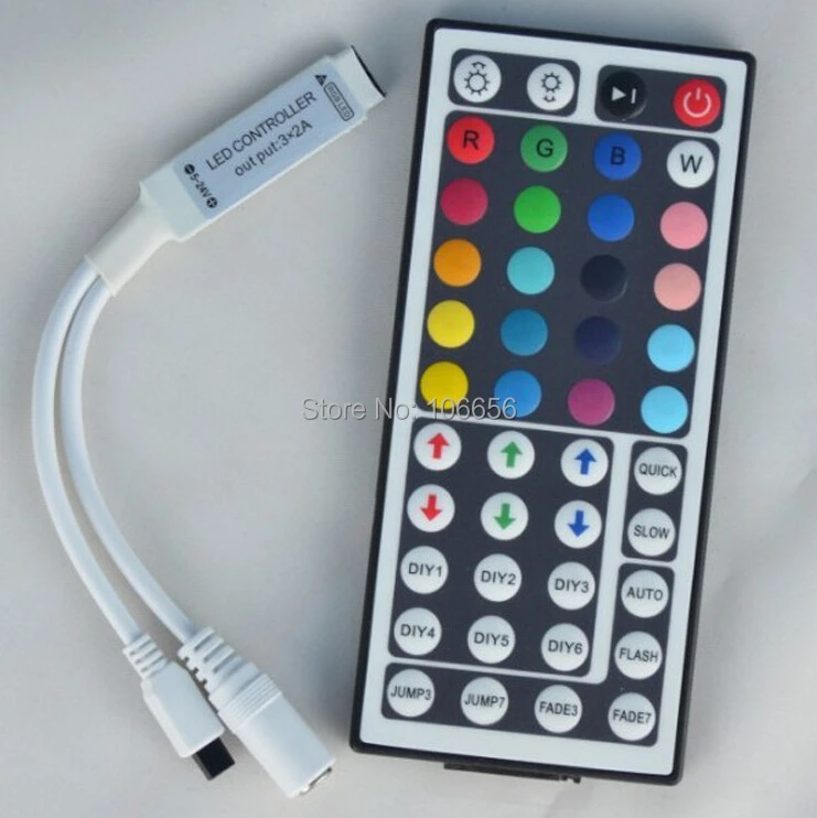 

6A DC 12v rgb led strip light ir remote control 44 keys mini rgb controller