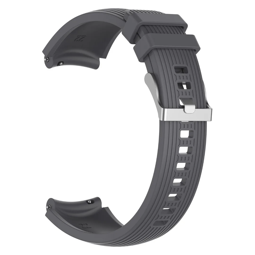 Мягкий Силиконовый ТПУ ремешок для часов Ремешок для samsung Galaxy часы спортивный сменный Браслет ремешок для часов 46 мм 10 цветов - Цвет ремешка: Dark Gray