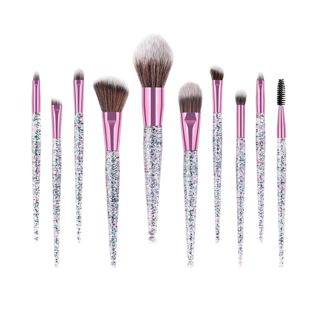 

10pcs/set Makeup Tools High Quality Synthetic hair Foundation Powder Eyeshadow Cosmetic Brushes 2019 Brand New Makeup Brushes
