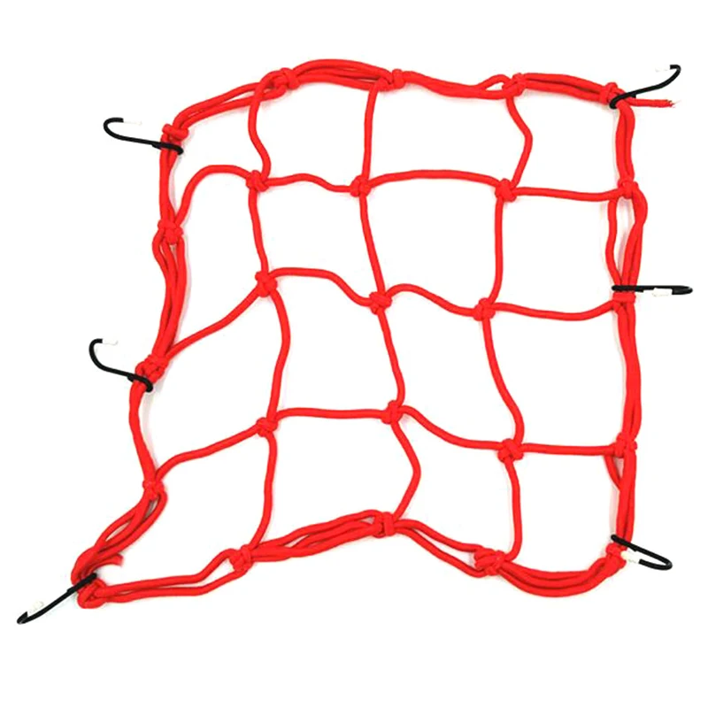 TKOSM чистая Стайлинг 40x40 см латексная грузовая сеть с 6 регулируемые Крючки и плотная " x 2" сетка для мотоциклетного шлема грузовой нефтяной танкер