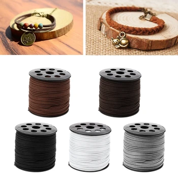 

3mm 90m/roll Faux Suede Cord DIY Leather String Rope Thread for Jewelry Making