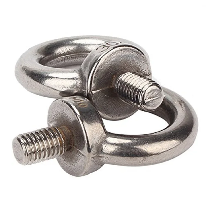 2PCS Silver M10 304 Stainless Steel Ring Shape Screws Bolt Lifting Eyes 2 Pcsin Bolts from Home