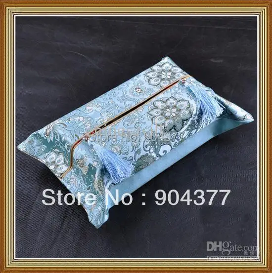 Rectangular Kleenex Box Covers Decorative High quality 100 Silk Fabric