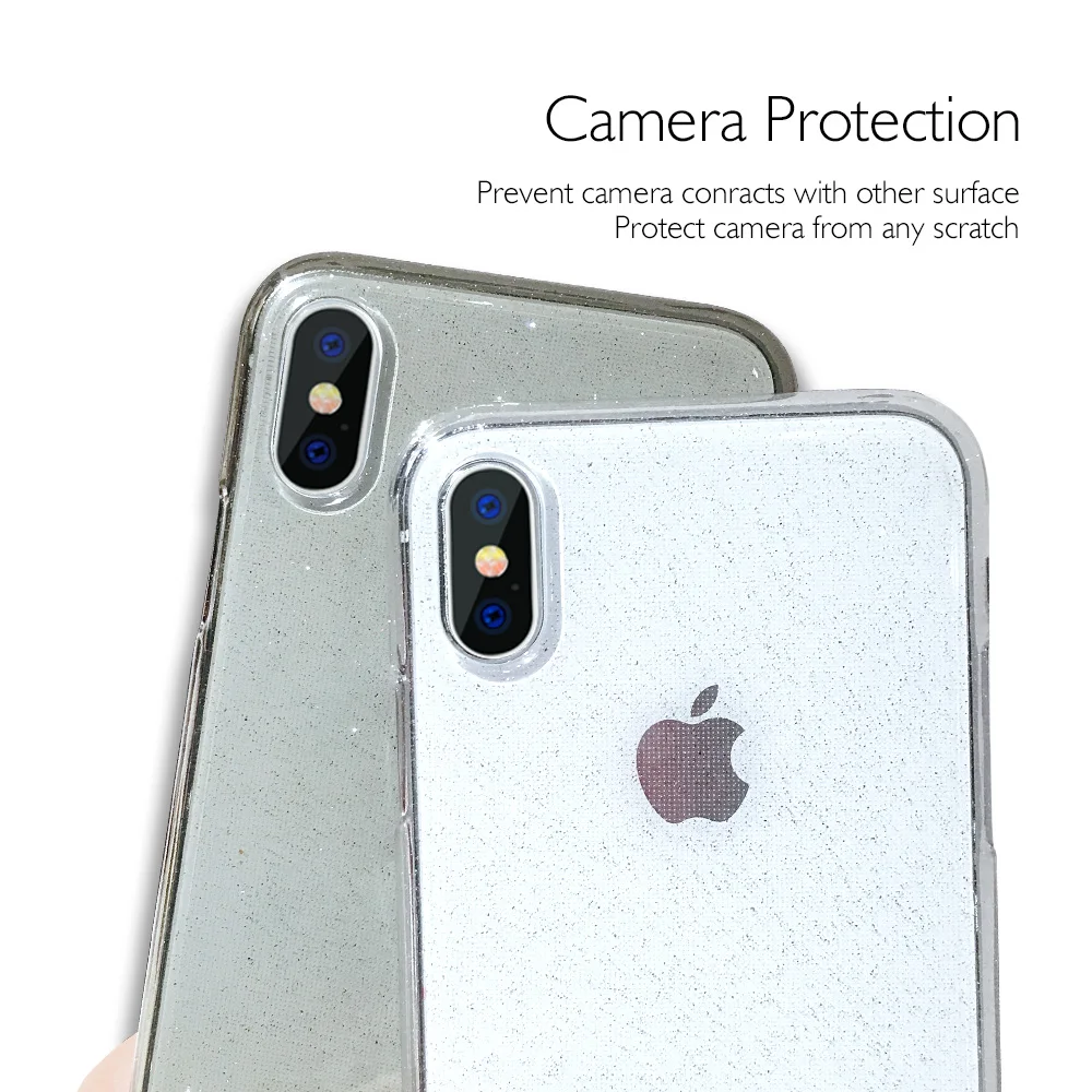 Чехол для iPhone XS Max блестящий прозрачный роскошный силиконовый чехол из ТПУ 11 Pro XR X