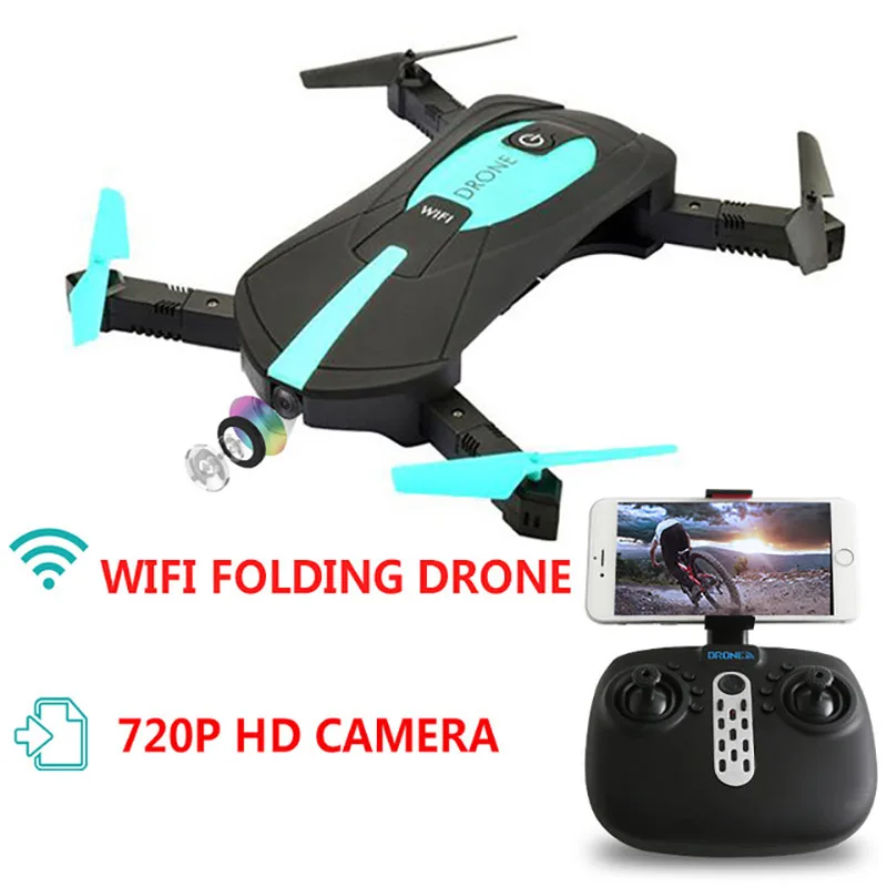 SMRC мини Дрон с 720P HD камерой (can video) RC Квадрокоптер WiFi FPV режим складной Воздушный
