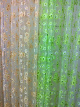 

CS 32 1 Pcs Elegant Floral Tulle Voile Window Curtain fabric Panel Sheer Drape Scarf Valances office Curtain fabrics custom diy