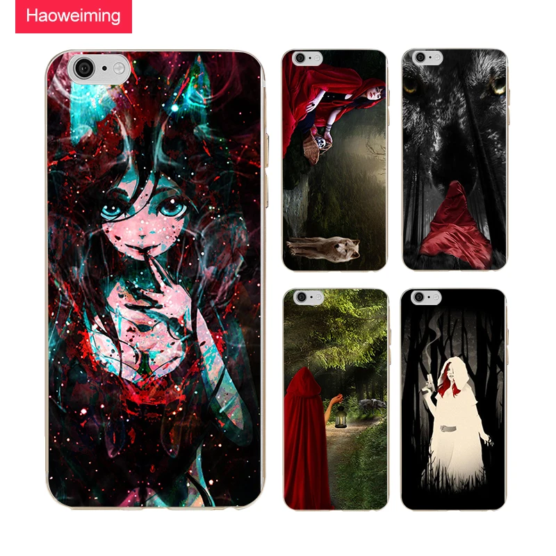 Haoweiming Красная Шапочка и волк Мягкие TPU силиконовый чехол для Apple iphone 4 4s 5 5s SE 6 6s 7 8