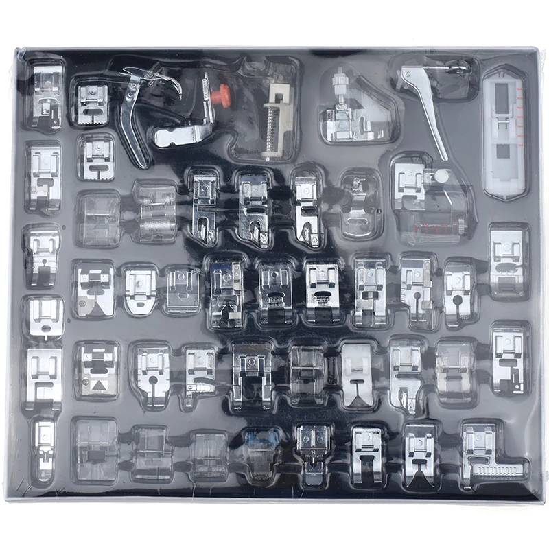 

New 48 pcs/set Domestic Sewing Machine Presser Foot Feet Kit Set With Box Sewing Machine Accessories For Women DIY Craft Tools