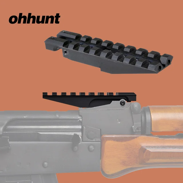 US $2.51 ohhunt AK Rear Sight Rail Mount 100mm Picatinny Weaver 20mm Scope Mount Base For Hunting Red Dot Op