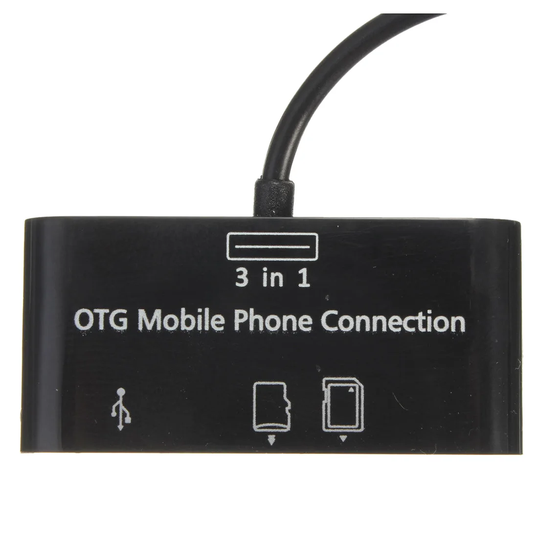 3в1 Micro USB адаптер SD кардридер для OTG мобильного телефона новый черный