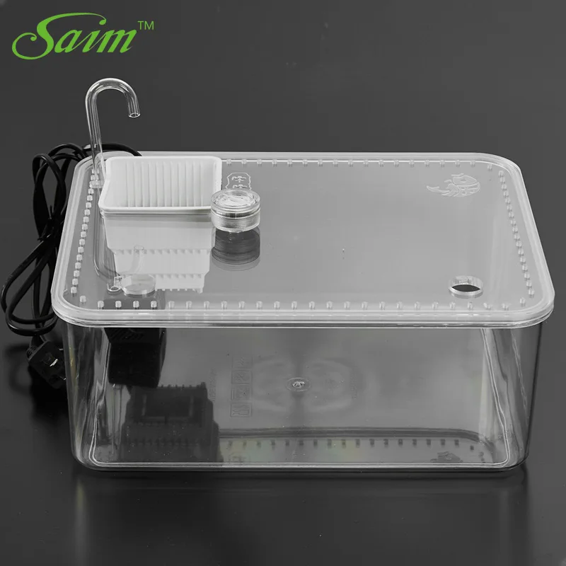 

Saim New Acrylic Fish Cylinder Desktop Fishes Bowl Fish Tank Plastic Landscaping Ecological Cylinder Fish Tank Ornamental JJ514