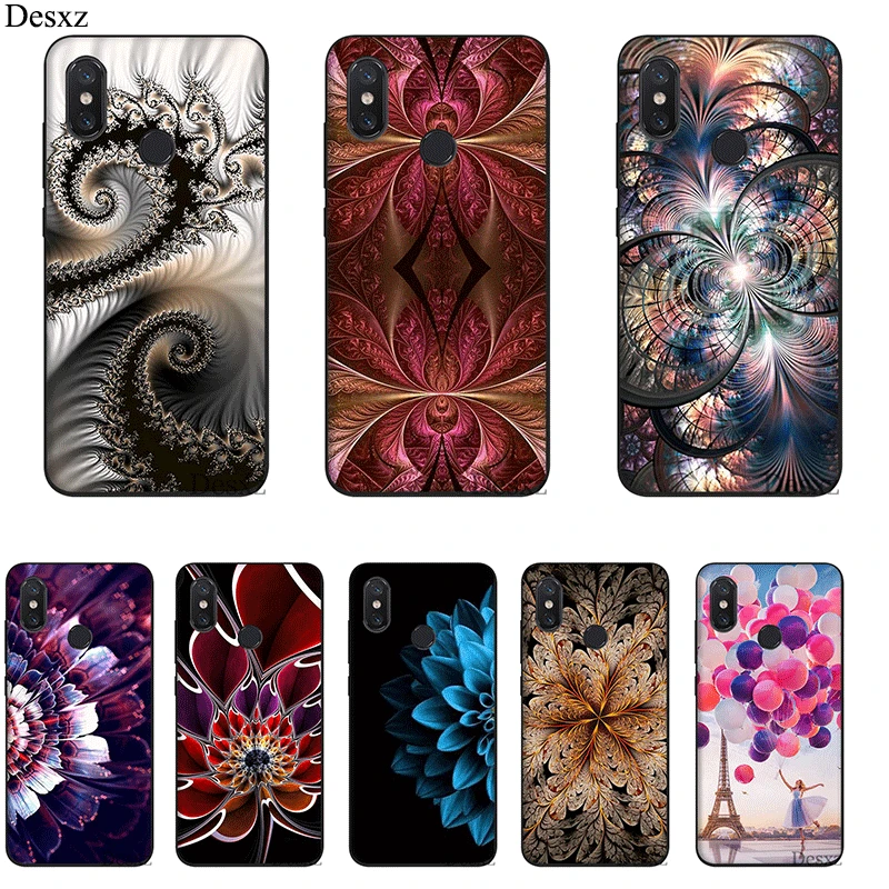 

Mobile Phone Case For Xiaomi Mi MAX 3 6 8 A2 Lite A1 A2 5X 6X F1 9 SE Silicone Cover Fractal Art Wallpaper Bag Shell Casing
