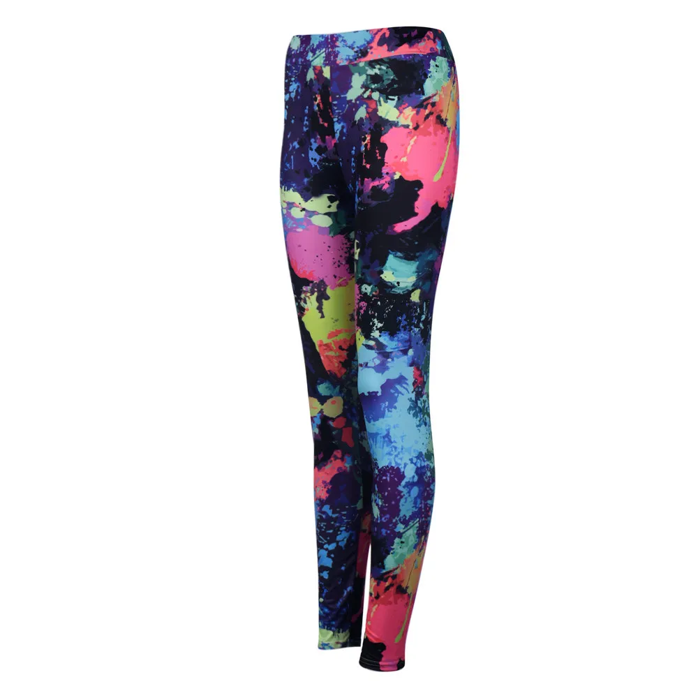 Jogging Femme Printed stretch slim yoga leggings High ...