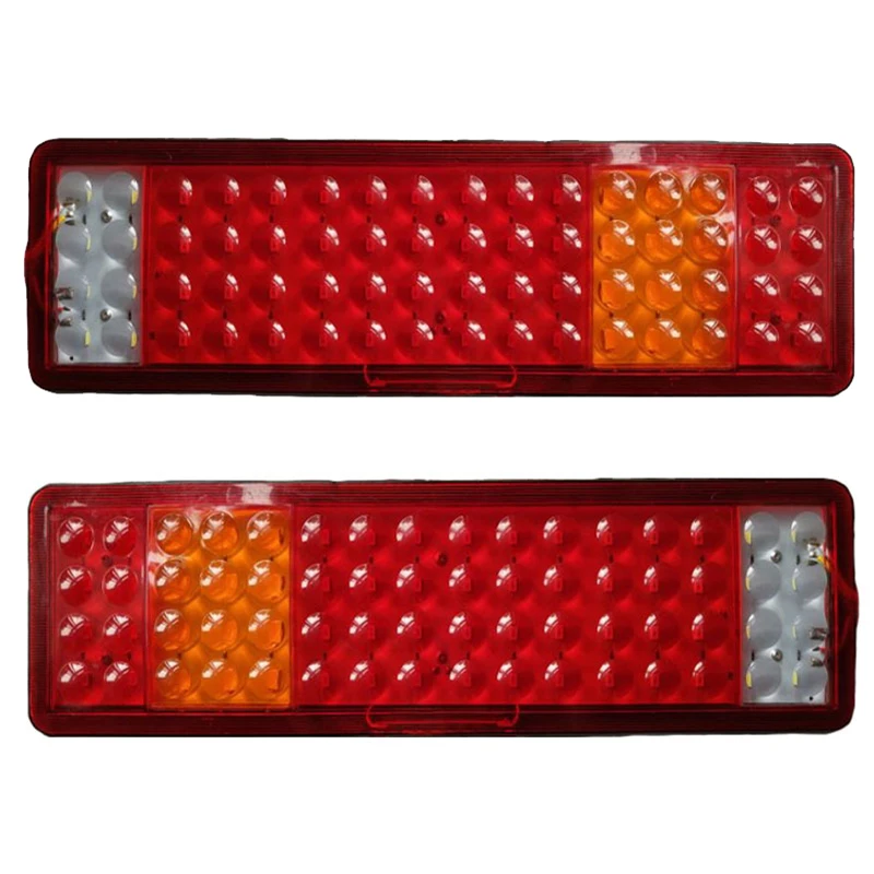

1Pair Heavy Truck Tail Lights Stop Turn Signal Lamp with License Plate Light for 24V Truck Trailer Forklift Taillight Assembly