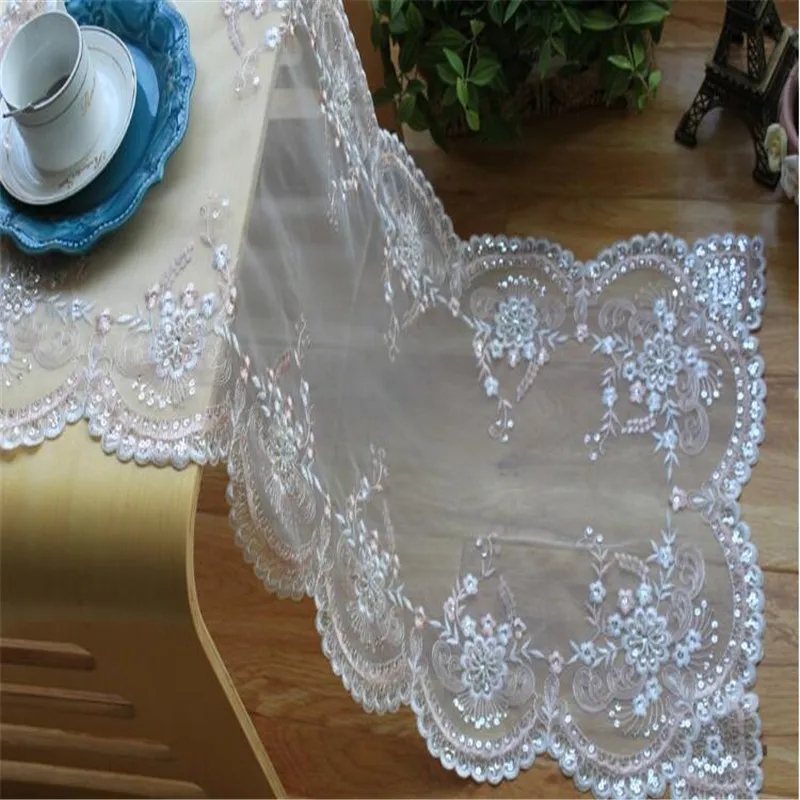 

Free Shipping New lace Lovely Tablecloth Table Runner Table mat Coffee Tea Mat Placemat for Dining Gift Wedding Christmas