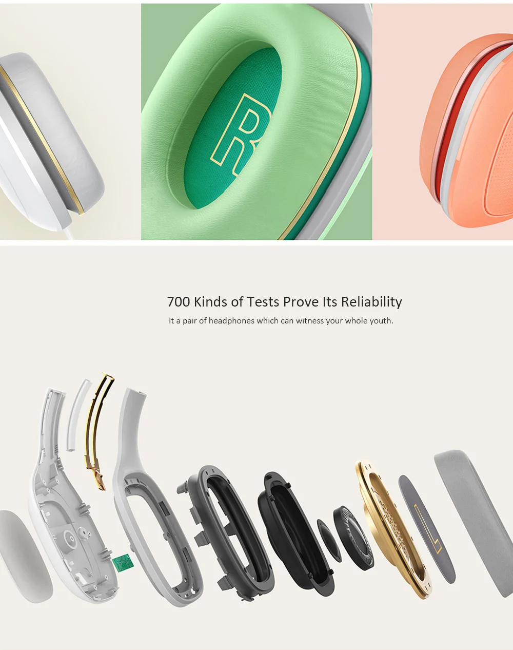 Оригинальная головная повязка, Xiaomi Mi наушники, простые и закрытые наушники, гарнитура белого цвета