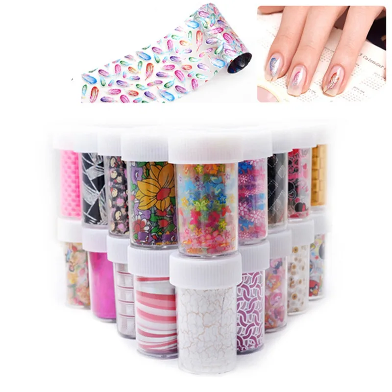

120*4cm Design Nail Art Transfer Foil Tips Stickers Supplies Decoration DIY Polish Styling Tool Manicure Nail Tips Accessories