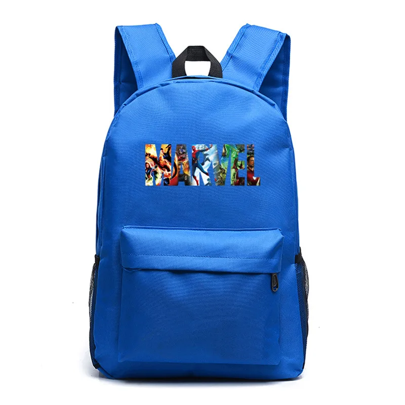 Marvel Letter The Luminous Backpack School Bag Super Hero Student Kids Boys Girls School Bookbag Notebook Daily backpack Gift - Цвет: Style 16