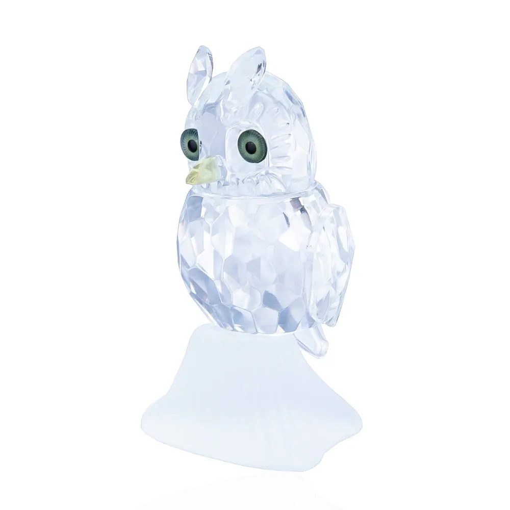 

H&D 2.7'' Crystal Owl Figurines Miniatures Lovely Table Centerpiece Ornament Creative Animal Crafts Home Decor Accessories Gifts