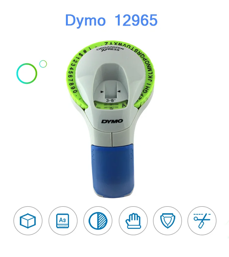 Комбинация машин и лент Dymo 12965 ручной производитель этикеток Diy тиснение этикеток принтеры для 9 мм 3D тиснение этикеток ленты