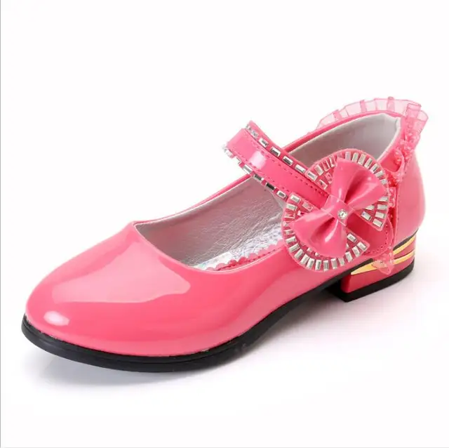 New Girls Shoes Children Loafers Kid Shoes Little Princess Summer Autumn Sweet Bowtie Fashion