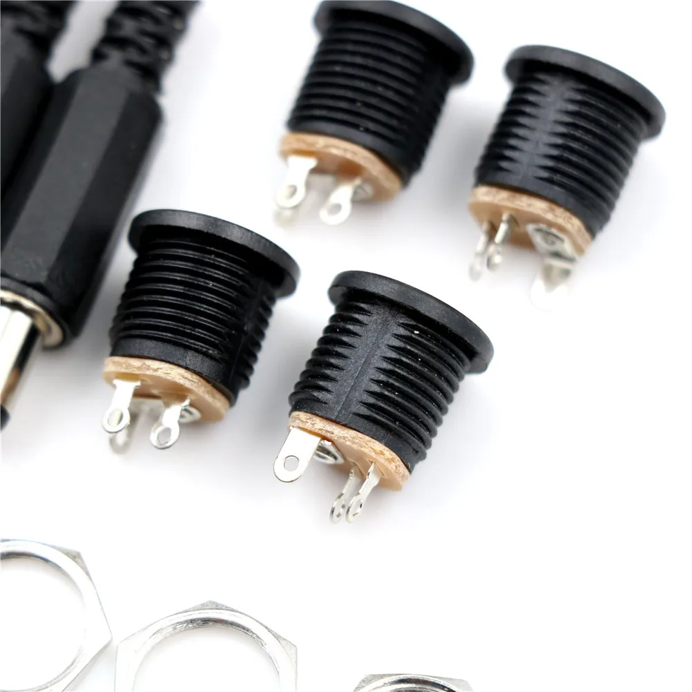 Hot Sell 10 pcs/set 12V 3A Plastic Male Plugs+ Female Socket Panel Mount Jack DC Power Connector Electrical Supplies