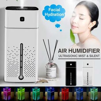 

1000ML Ultrasonic Air Humidifier USB Diffuser Essential Oil 7 Color LED Night Light Mist Purifier Air Humidifier
