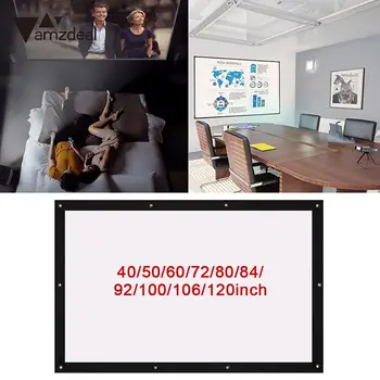 

Portable Folded Projection Screen Movie Screen Projector Screen Projector Cloth Screen Home Theater Oudoor School 4:3 Polyester
