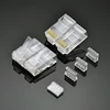 RJ45 CAT6 Modular Plugs UTP Includes Plastic Insert Loading Bar For Wires Distribution - Three Prongs Blade ► Photo 1/2