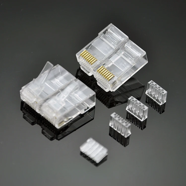 Plugues Modulares com Inserção Plástica Barra de Carregamento para Distribuição de Fios Lâmina de Três Pontas Utp Rj45 Cat6 - Imagem 3