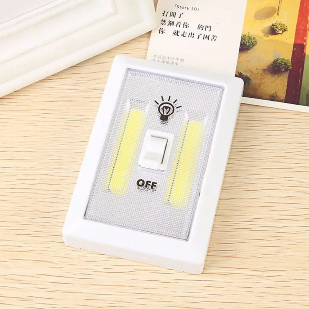 1set 3W COB LED Wireless Wall Switch Closet Cordless Night Light Battery Operated 2019 New