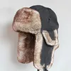Winter bomber hat  For Men faux fur russian hat ushanka Thick Warm cap with ear flaps ► Photo 2/6