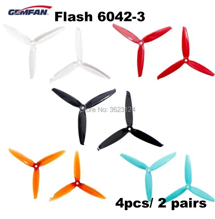 4 шт./2 пары пропеллеры Gemfan Flash 6042 6 дюймов 3 лопасти PC CW CCW для моделей