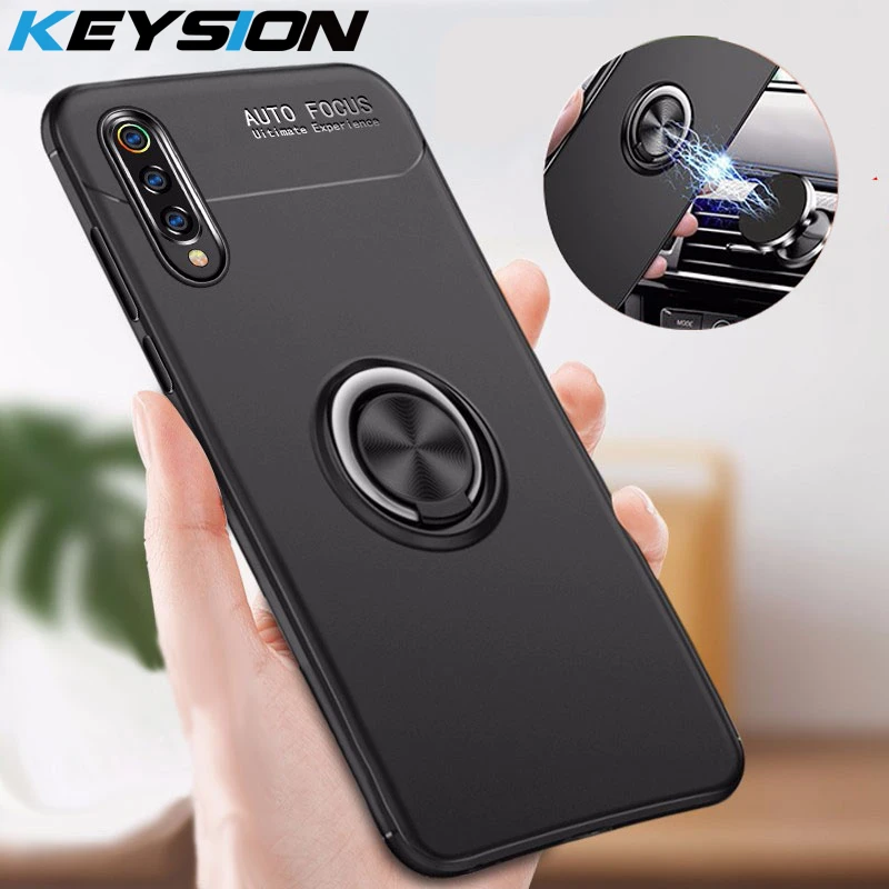 iphone se wallet case KEYSION Case For Xiaomi Mi 9 SE Mi 8 Pro Lite Soft TPU Magnetic Magnet Car Finger Ring Holder Kickstand Back Cover for Mi9 Mi A2 iphone se silicone case