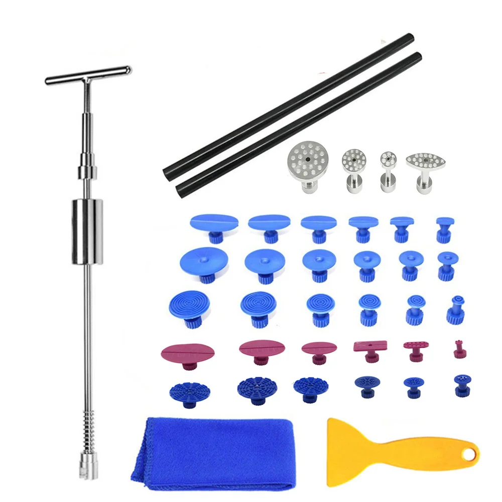 

PDR auto repair tool paintless dent puller car removal tool Slide Hammer Puller Tabs Suction Cup Hand Tools Kit