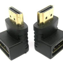 300 шт/партия 90 или 270 градусов под прямым углом позолоченный HDMI адаптер типа мужчин и женщин для 1080 p 3D tv HD tv
