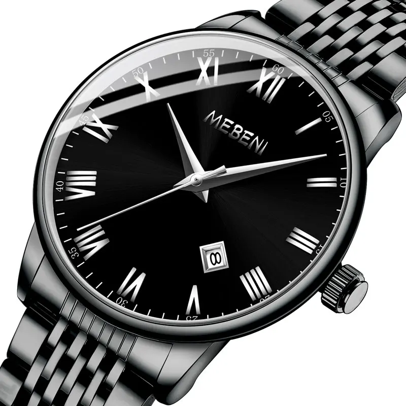 

Mens Watches Top Brand Luxury Fashion Business Quartz-Watch Stainless Steel Band Clock Male Wristwatch Relogio Masculino