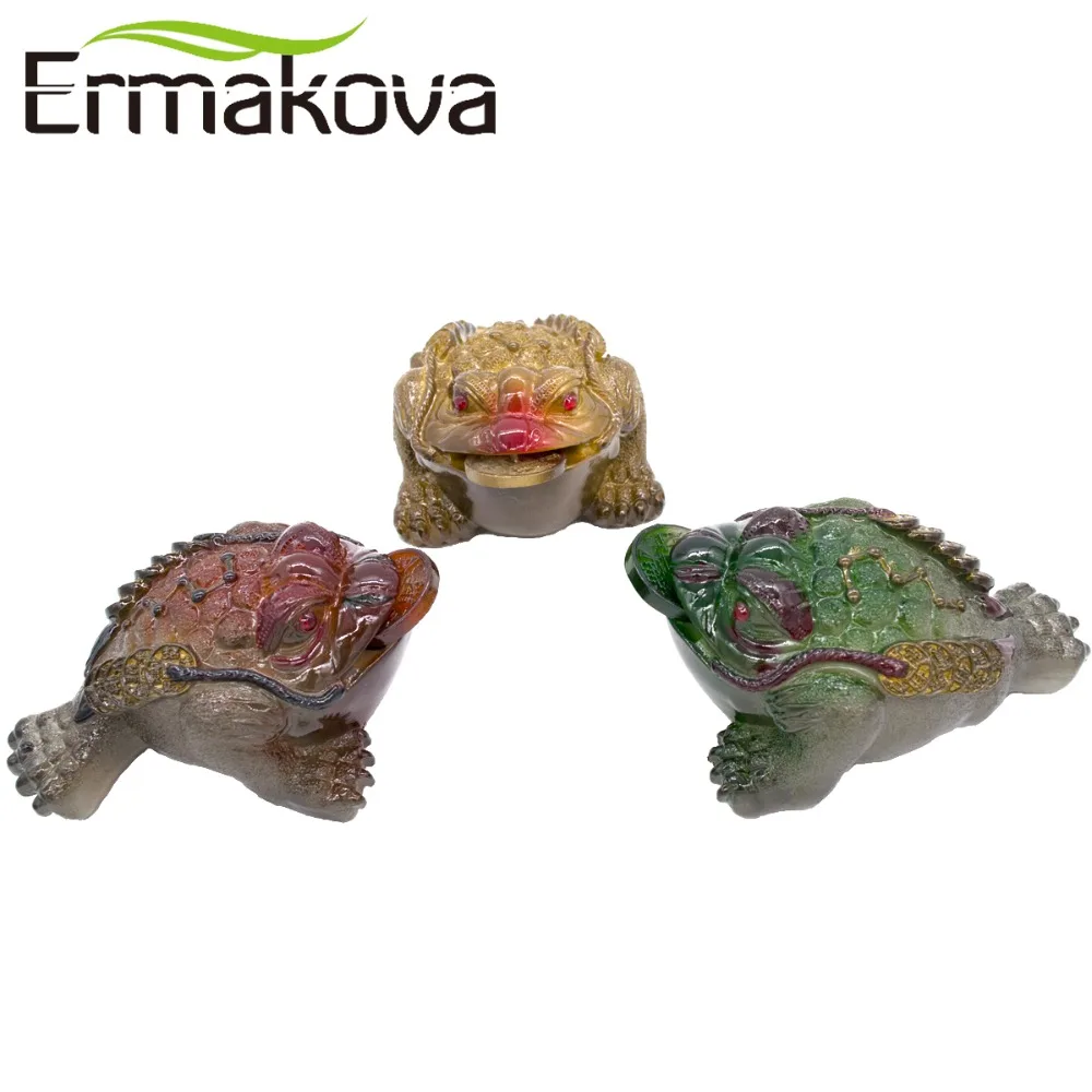 ERMAKOVA многоцветная Смола меняющая цвет Статуэтка счастливые деньги жаба лягушка