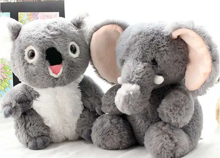 

large 35cm lovely cartoon elephant, raccoon , koala plush toy soft doll pillow toy Christmas gift s2590