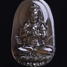 Светлый цвет и подлинный кристаллический обсидиан шакья Мани Будда Кулон и корейский мир натальный Будда