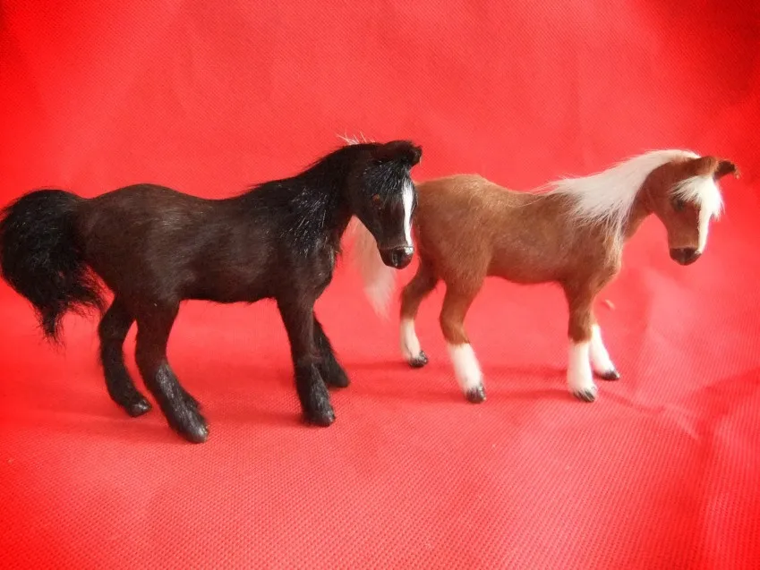 small new simulation horse toys fur& lifelike horse model horse dolls