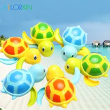 2019 Cartoon Animal Tortoise Baby Bath Toy Infant Swim Turtle Chain Clockwork Classic Toys single sale cute cartoon animal tortoise classic baby water toy infant swim turtle wound up chain clockwork kids beach bath toys