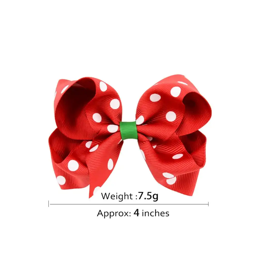 Kid Baby Xmas Ribbon Bow Hair Clip Hairpin Hair Accessories Girls Headdress Gift
