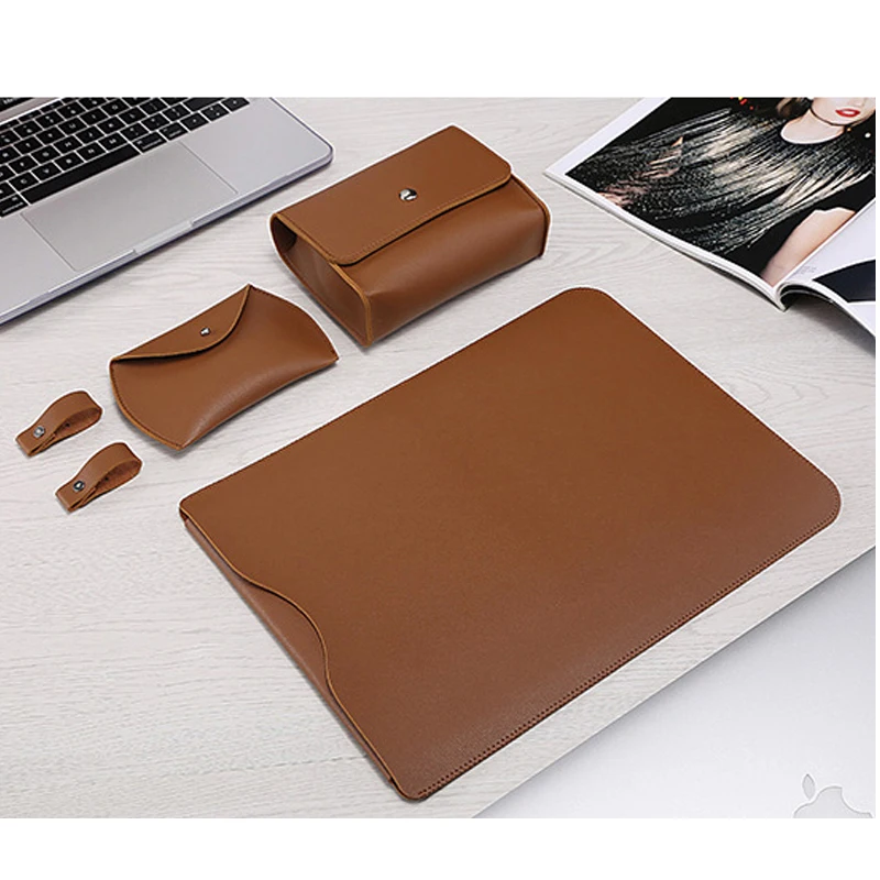 Чехол для ноутбука Macbook Air 13 Retina 11 12 15 4 чехол Xiaomi Pro 3 Surface 5 6 кожаный чехол|Сумки и