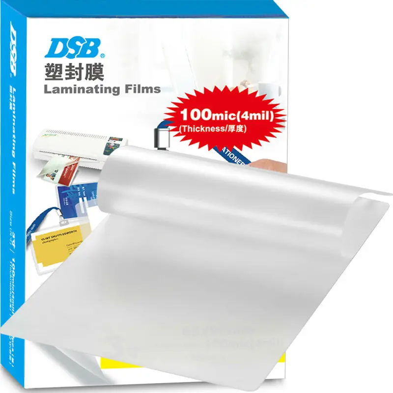 Buy DSB Clear Thermal Laminating Film, 3", 100mic, 100