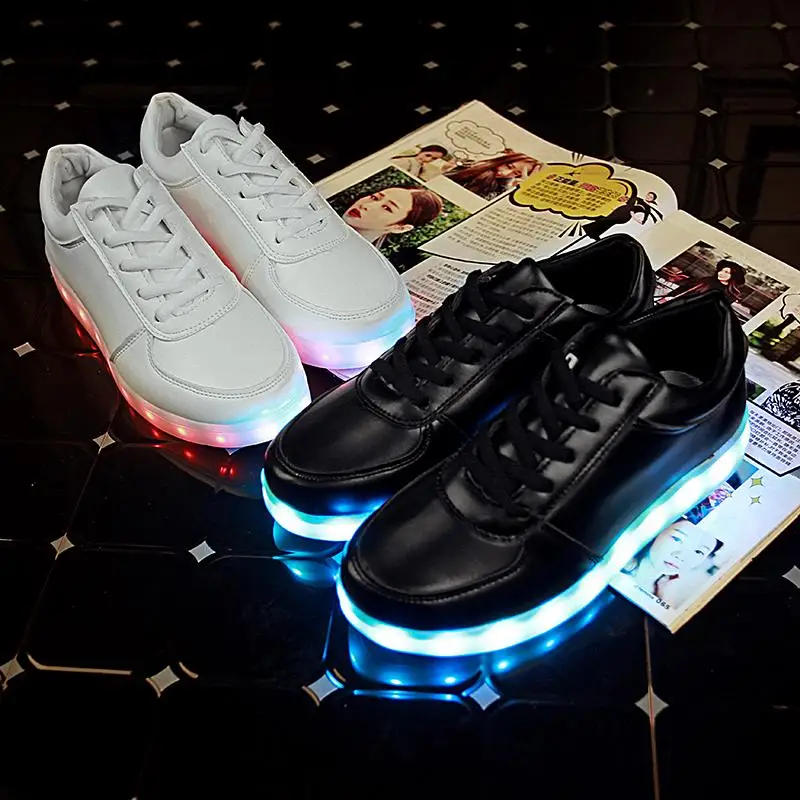 7 ipupas; Светодиодный светильник; кроссовки; Цвет Черный; обувь для мальчиков; led Schoenen; пара; повседневная детская обувь; Homme Chaussures melnon Shuffle; Светящиеся кроссовки